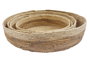 DKD Home Decor Set de 4 Cestas de Junco y Seagrass 56x56x13 Natural