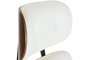 DKD Home Decor Butaca Vintage 87x79x89 cm Set de 2 Piezas Nogal y PU Color Blanco y Marrón con Reposapiés