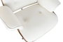 DKD Home Decor Butaca Vintage 87x79x89 cm Set de 2 Piezas Nogal y PU Color Blanco y Marrón con Reposapiés