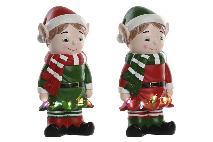 DKD Home Decor Figura LED Magnesia Elfo Surtido DKD Home Decor Figura LED Magnesia Elfo Surtido