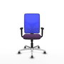 PIQUERAS Y CRESPO Silla de oficina Motilla con mecanismo Sincro, Morado y Azul