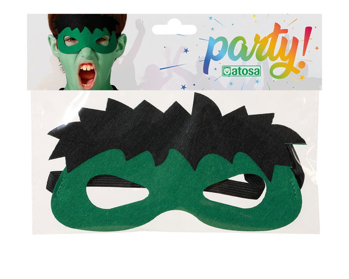 Gafas Antifaz Verde con Pelo Negro para Disfraz de Héroe Furioso - Ideal para Carnaval y Fiestas Gafas Antifaz Verde con Pelo Negro para Disfraz de Héroe Furioso - Ideal para Carnaval y Fiestas