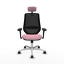 PIQUERAS Y CRESPO Silla de oficina Mardos con mecanismo Sincro, Rosa y Negro