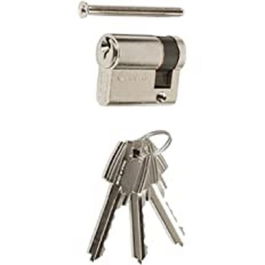 Tesa Bombillo Te-5 Leva Corta 5200 50-10 Níquel Cilindro de Seguridad con 5 Pitones Durabilidad 50.000 Ciclos Certificado EN 1303