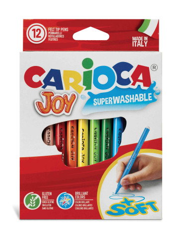 Carioca Joy 12 Rotuladores de Punta Fina Multicolor