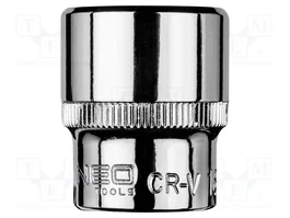 NEO TOOLS Vaso de 6 ángulos HEX 18mm con mando de 3/8 de pulgada
