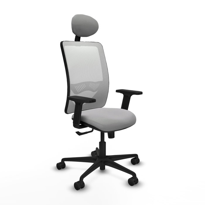PIQUERAS Y CRESPO Silla de oficina Zulema con mecanismo Sincro, Gris claro y Blanco PIQUERAS Y CRESPO Silla de oficina Zulema con mecanismo Sincro, Gris claro y Blanco
