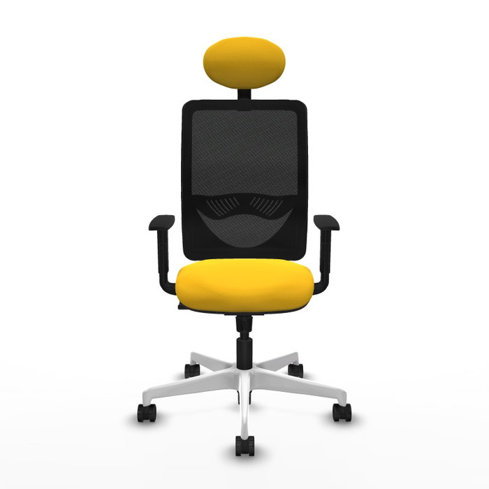 PIQUERAS Y CRESPO Silla de oficina Zulema con mecanismo Sincro, Amarillo y Negro PIQUERAS Y CRESPO Silla de oficina Zulema con mecanismo Sincro, Amarillo y Negro