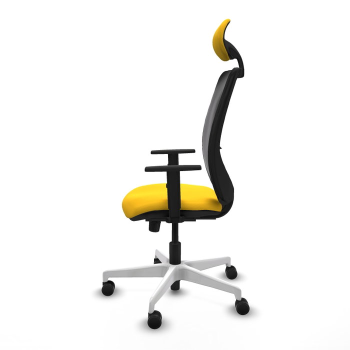 PIQUERAS Y CRESPO Silla de oficina Zulema con mecanismo Sincro, Amarillo y Negro PIQUERAS Y CRESPO Silla de oficina Zulema con mecanismo Sincro, Amarillo y Negro