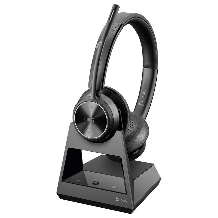 HP Poly Savi 7320 Auriculares DECT Office Stereo con Conector USB-A y Certificado para Microsoft Teams