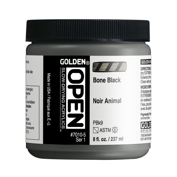 Golden OPEN Colores Acrílicos Negro De Hueso 237 ml Golden OPEN Colores Acrílicos Negro De Hueso 237 ml