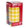 Apli Gomets Redondos 15mm Amarillo en Rollo de 2832 Unidades