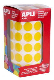 Apli Gomets Redondos 15 mm Rollo Amarillo 2832 Unidades