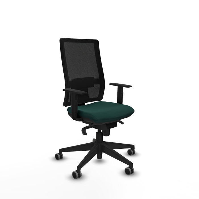 PIQUERAS Y CRESPO Silla de oficina Horna con mecanismo Sincro, Verde botella y Negro PIQUERAS Y CRESPO Silla de oficina Horna con mecanismo Sincro, Verde botella y Negro