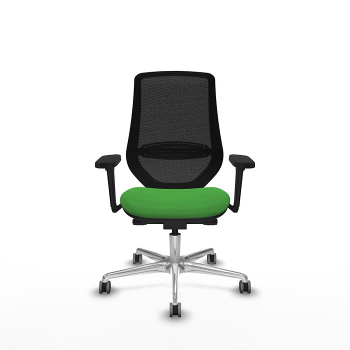 PIQUERAS Y CRESPO Silla de oficina Mardos con mecanismo Sincro/Traslack, Verde y Negro