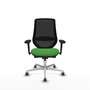 PIQUERAS Y CRESPO Silla de oficina Mardos con mecanismo Sincro/Traslack, Verde y Negro