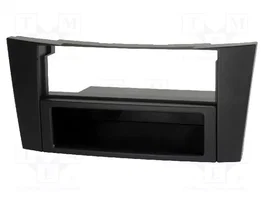 4CARMEDIA Bastidor de montaje de radio 2 ISO para Mercedes E-Class 2002, negro