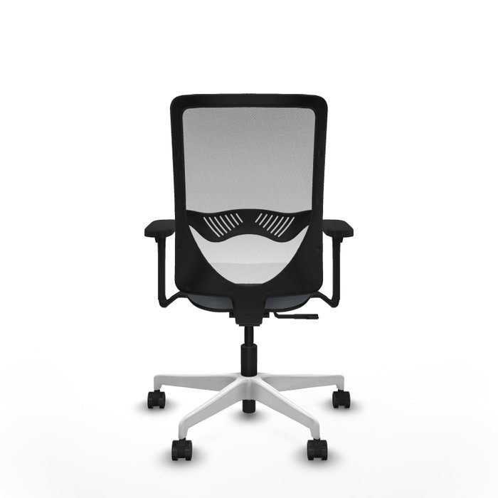PIQUERAS Y CRESPO Silla de oficina Zulema con mecanismo Sincro, Gris y Blanco
