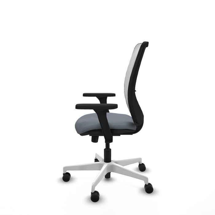 PIQUERAS Y CRESPO Silla de oficina Zulema con mecanismo Sincro, Gris y Blanco