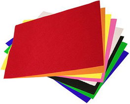 PRYSE Pack de 10 planchas de fieltro colores surtidos 20x30 cm