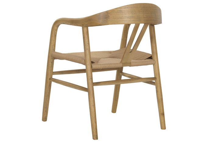 DKD Home Decor Silla Cottage Natural 53 x 78 x 57 cm Olmo Fibra (2 Unidades)