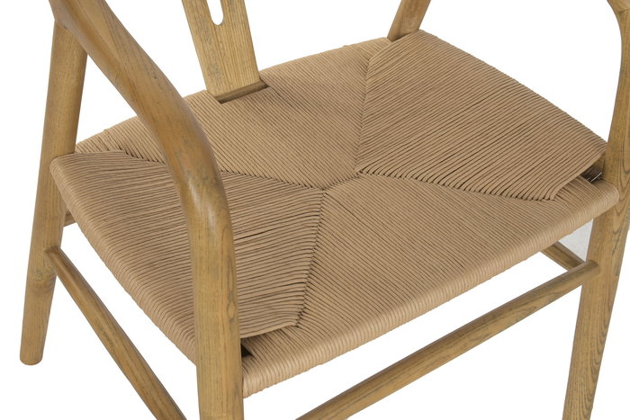 DKD Home Decor Silla Cottage Natural 53 x 78 x 57 cm Olmo Fibra (2 Unidades)
