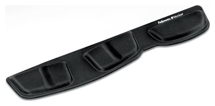 Fellowes Reposamuñecas para Teclado Health-V Negro con Canal Ergonómico