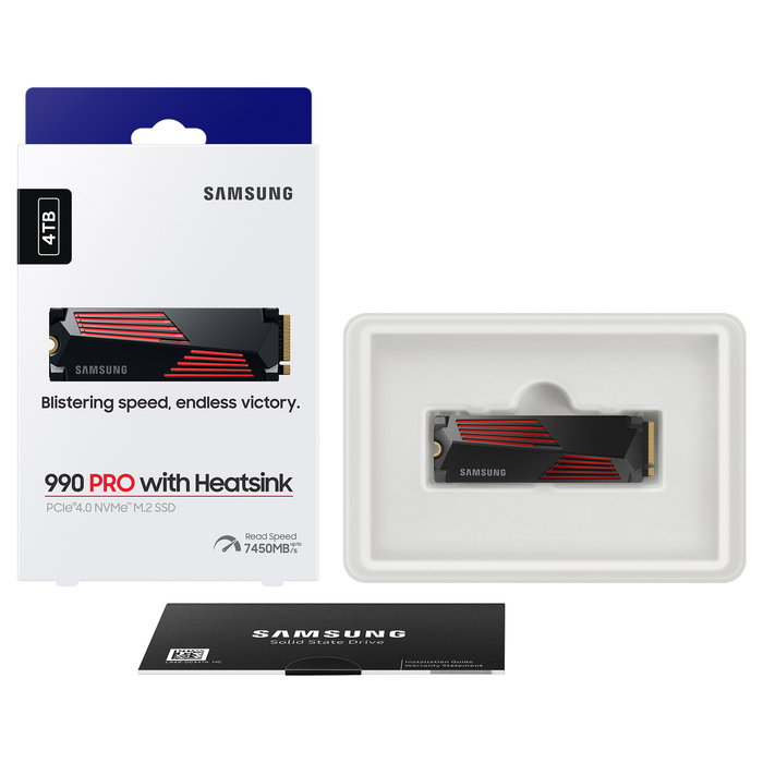 Samsung 990 PRO Heatsink NVMe PCIe 4.0 x 4 M.2 4TB SSD