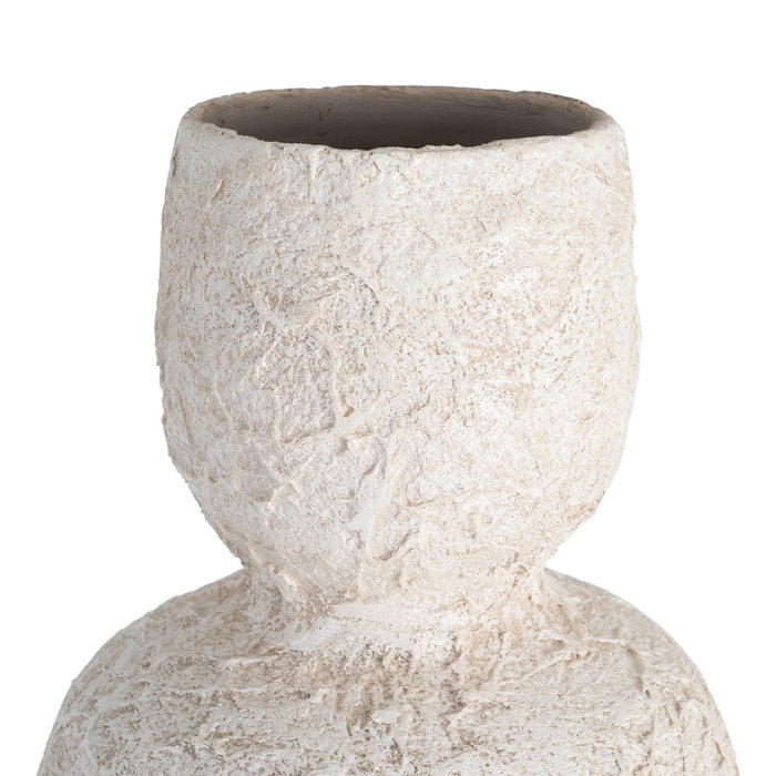 Ixia Jarrón Blanco de Cerámica Decorativo 26 x 26 x 60 cm Ixia Jarrón Blanco de Cerámica Decorativo 26 x 26 x 60 cm