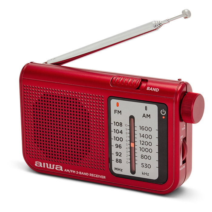 Aiwa RS-55RD Radio Portátil de Bolsillo Dual AM/FM Roja Aiwa RS-55RD Radio Portátil de Bolsillo Dual AM/FM Roja