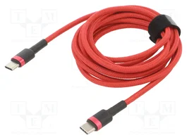 Baseus Cafule USB-C a USB-C 60W, 2m, rojo
