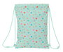 Bolsa Mochila con Cuerdas Safta Caracol Turquesa 26 x 34 x 1 cm