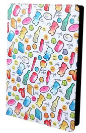 Funda Tablet Silver Ht Estampada Universal 9 -11 Cool Candy White&Blue