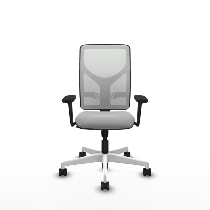 PIQUERAS Y CRESPO Silla de oficina Motilla con mecanismo Sincro, Gris claro y Blanco PIQUERAS Y CRESPO Silla de oficina Motilla con mecanismo Sincro, Gris claro y Blanco