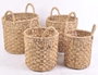 DKD Home Decor Set de 4 Cestas de Yute 38x38x41 cm Marrón y Natural