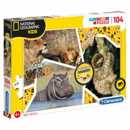 National Geographic Wild, Rompecabezas, Para niños, 6+ años, 104 uds
