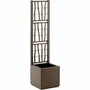 Stefanplast Jardinera ETHICA Taupe Cuadrada con enrejado 38 L