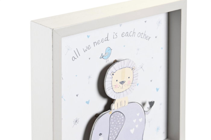 DKD Home Decor Decoración Luminosa LED MDF 23x4x23 Blanco