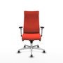 PIQUERAS Y CRESPO Sillón Albacete Naranja oscuro con Mecanismo Sincro y Base de Aluminio