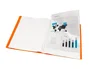 Liderpapel Carpeta de 40 fundas polipropileno traslúcida Naranja Din A4