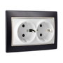 Solera Base bipolar fija doble t/tl 16a negro serie Europa Solera ERP60/2NU