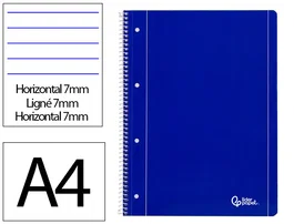 Liderpapel Cuaderno Espiral Micro Serie Azul A4 Horizontal 80 Hojas