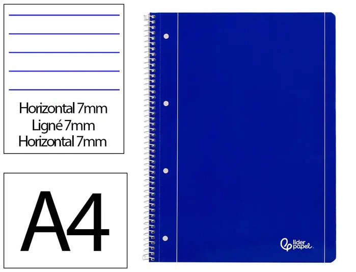 Liderpapel Cuaderno Espiral Micro Serie Azul A4 Horizontal 80 Hojas Liderpapel Cuaderno Espiral Micro Serie Azul A4 Horizontal 80 Hojas