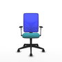 PIQUERAS Y CRESPO Silla de oficina Motilla con mecanismo Sincro, Turquesa y Azul