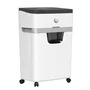 HP OneShred 12MC - Destructora de papel de microcorte, nivel P-5, 22 cm de ancho, 25L de capacidad, color blanco, 65 dB