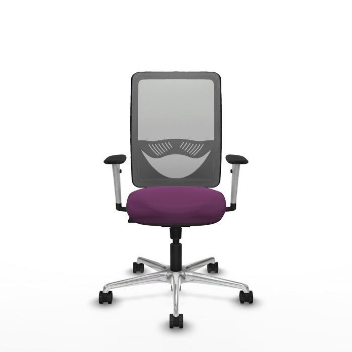 PIQUERAS Y CRESPO Silla de oficina Zulema con mecanismo Sincro, Morado y Gris