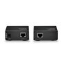 Lindy 70456 Extensor AV Transmisor/Receptor para Señales Audio y Video, Óptico TOSLINK/Coaxial, por Cable Cat5e/Cat6 hasta 150m, Negro