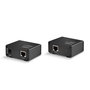 Lindy 70456 Extensor AV Transmisor/Receptor para Señales Audio y Video, Óptico TOSLINK/Coaxial, por Cable Cat5e/Cat6 hasta 150m, Negro