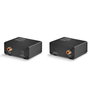 Lindy 70456 Extensor AV Transmisor/Receptor para Señales Audio y Video, Óptico TOSLINK/Coaxial, por Cable Cat5e/Cat6 hasta 150m, Negro