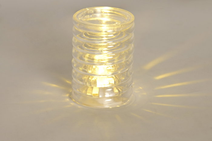 DKD Home Decor Decoracion Luminosa Basicos Transparente 5 x 7 x 5 cm (12 Unidades) Led Plastico